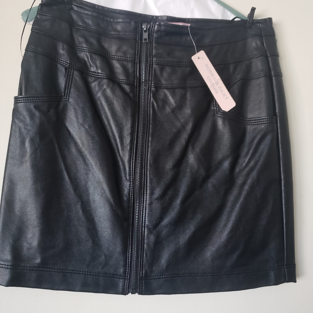 Black Pleather Skirt